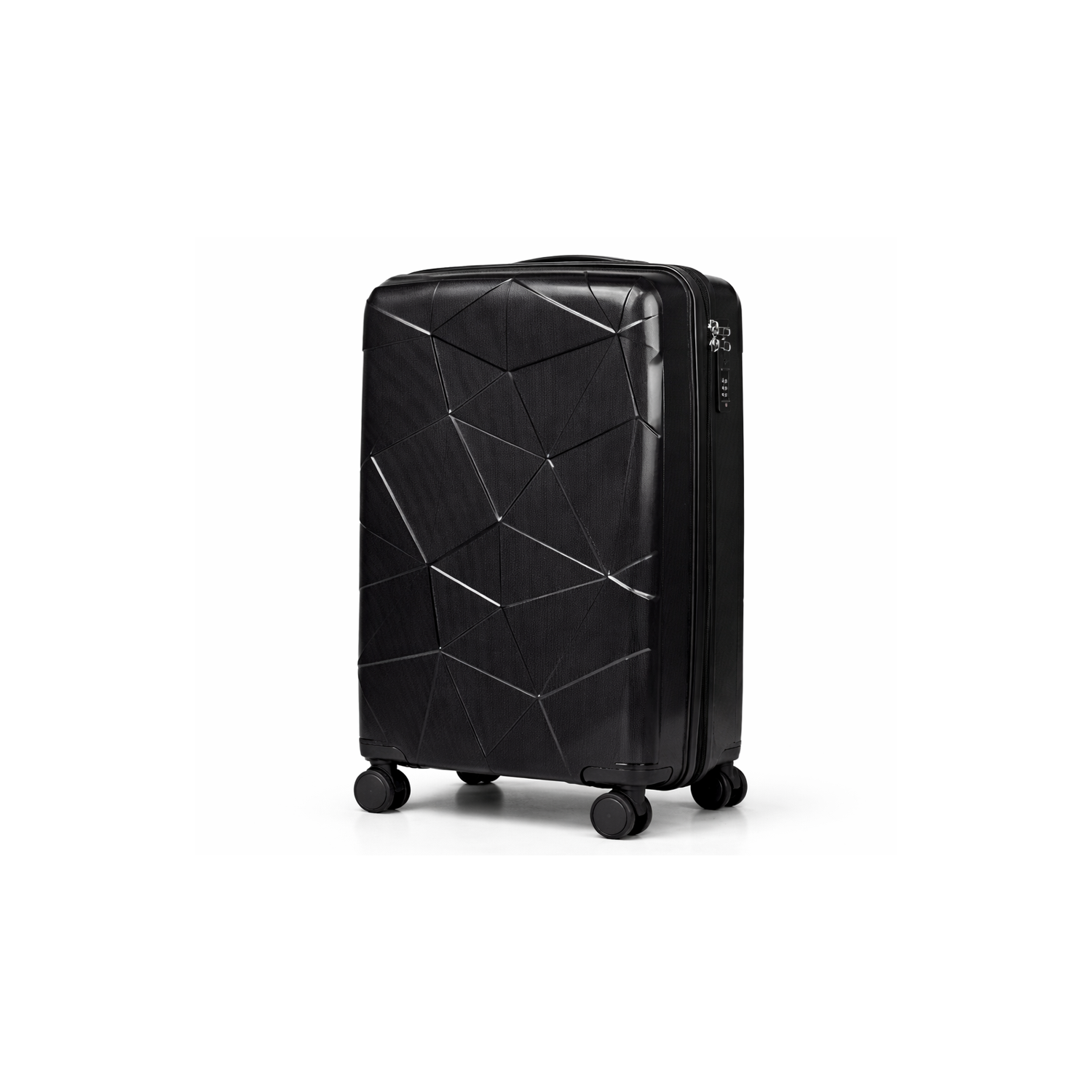 Walizka podróżna, kabinówka, VINCI - PP016 S CZARNA, Polipropylen, TSA