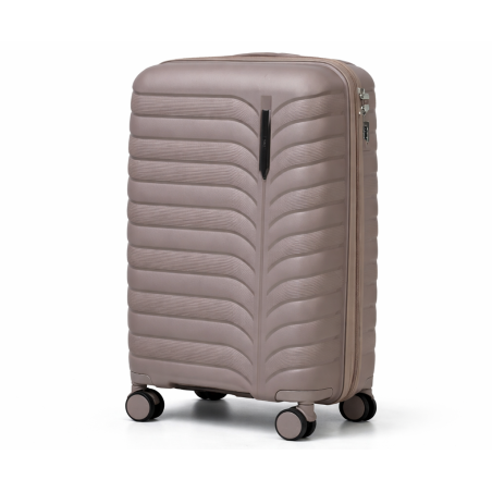 Walizka podróżna, kabinówka, VINCI - PP24 S kawowa, Polipropylen, TSA