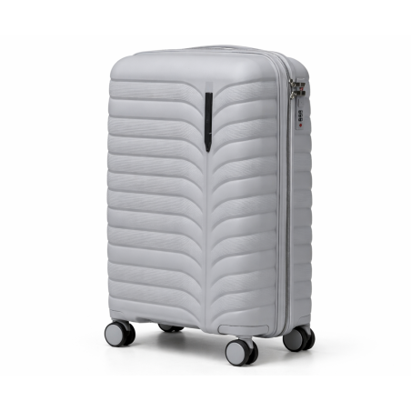 Walizka podróżna, kabinówka, VINCI - PP24 S SZARA, Polipropylen, TSA