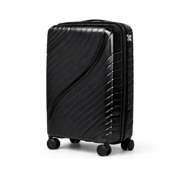 Walizka podróżna, kabinówka, VINCI - PP120 S czarna, Polipropylen, TSA