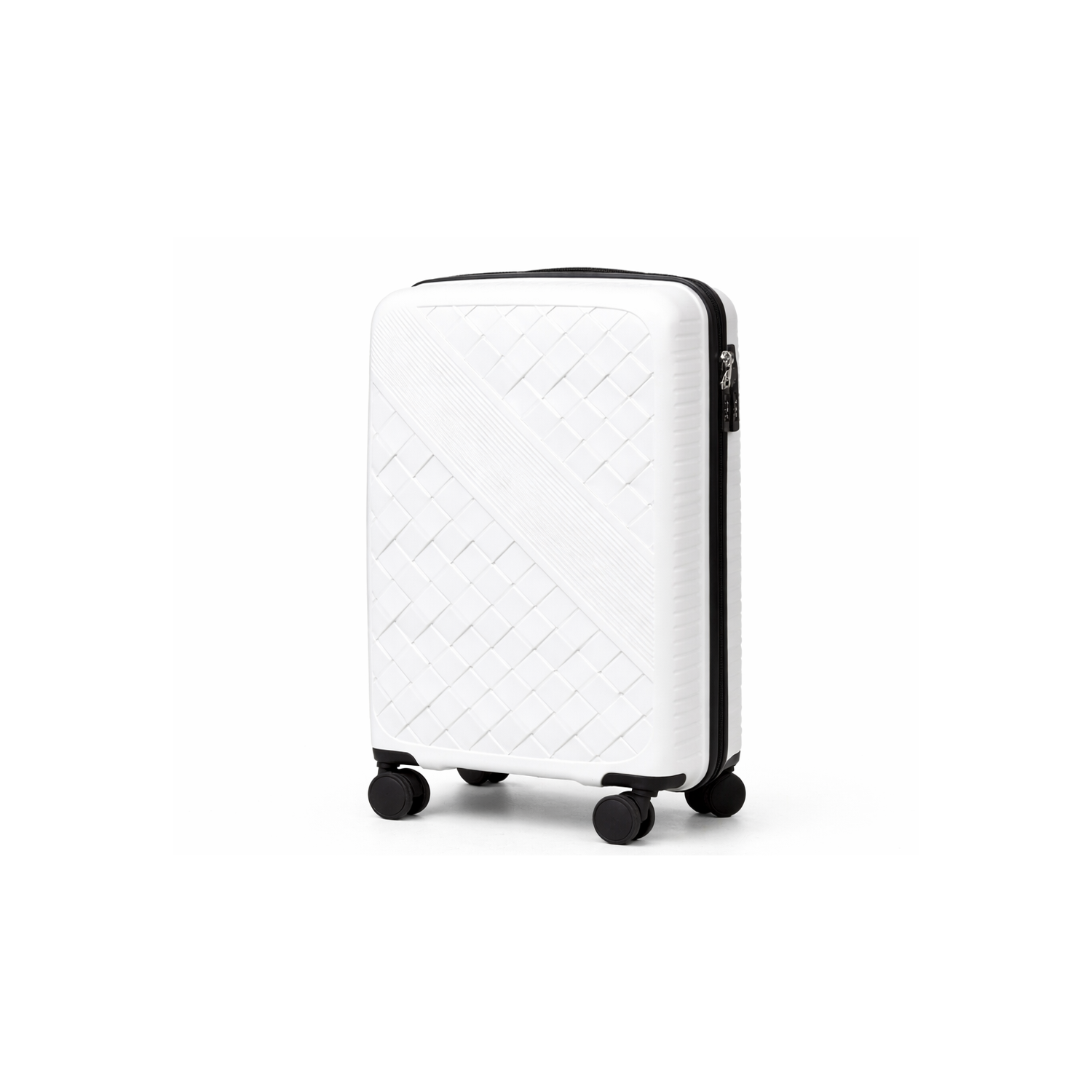 Walizka podróżna, kabinówka, VINCI - PP150 S BIAŁA, Polipropylen, TSA