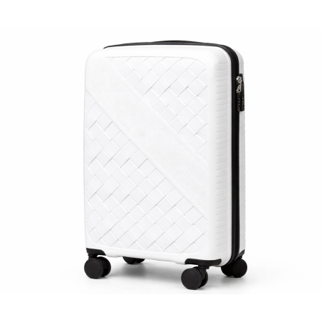 Walizka podróżna, kabinówka, VINCI - PP150 S BIAŁA, Polipropylen, TSA