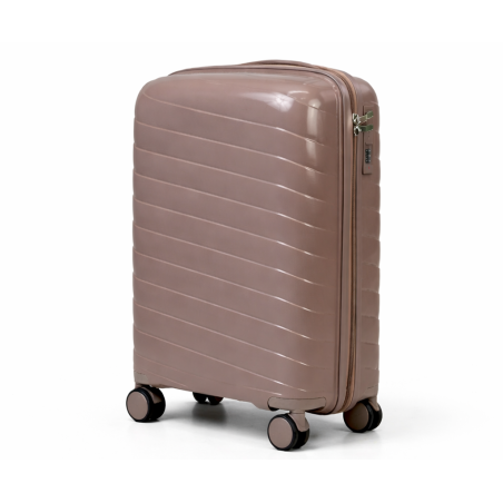 Walizka podróżna, kabinówka, VINCI - PP280 S kawowa, Polipropylen, TSA