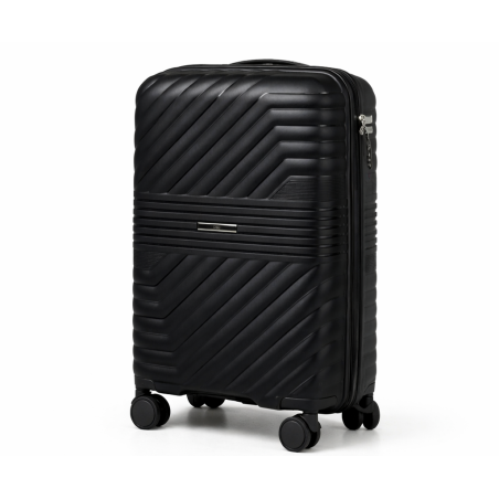 Walizka podróżna, kabinówka, VINCI - PP290 S czarna, Polipropylen, TSA