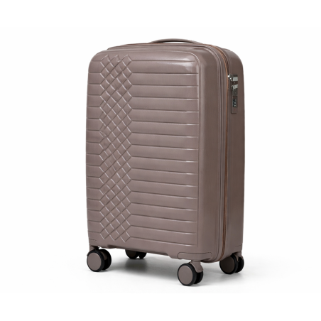 Walizka podróżna, kabinówka, VINCI - PP450 S kawowa, Polipropylen, TSA