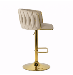 Hoker regulowany, obrotowy, barowy, kawowy do kuchni Glamour Loft Pleciony