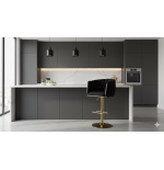 Hoker regulowany, obrotowy, barowy, czarny do kuchni Glamour Loft Pleciony