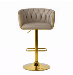 Hoker regulowany, obrotowy, barowy, kawowy do kuchni Glamour Loft Pleciony