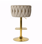 Hoker regulowany, obrotowy, barowy, kawowy do kuchni Glamour Loft Pleciony