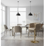 Hoker regulowany, obrotowy, barowy, kawowy do kuchni Glamour Loft Pleciony