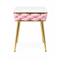 Stół Imperia Kwadrat JUST HOME GLAMOUR 108cm x50cm MARMUR, ZŁOTE NOGI RÓŻ