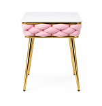 Stół Imperia Kwadrat JUST HOME GLAMOUR 108cm x50cm MARMUR, ZŁOTE NOGI RÓŻ