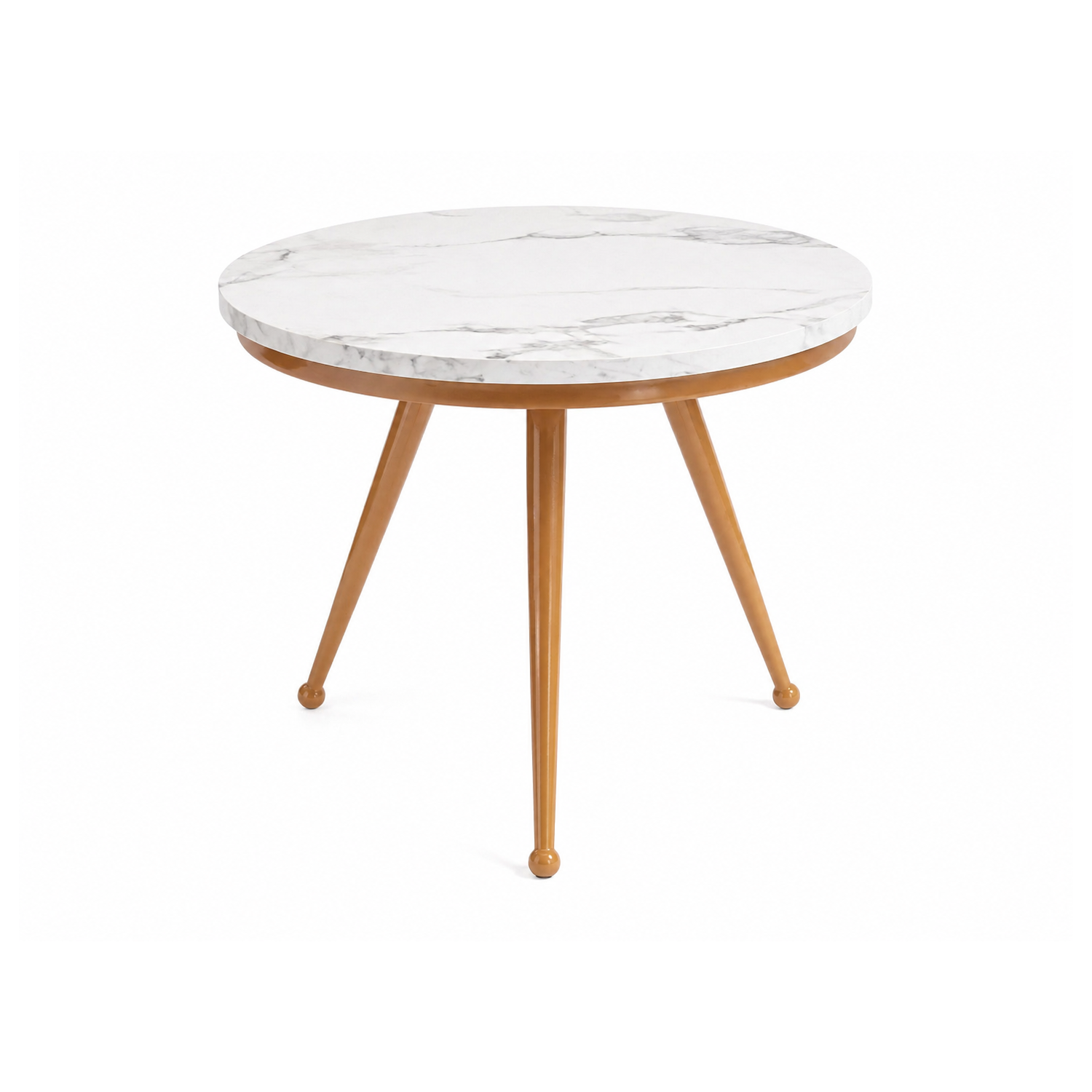 Stolik kawowy 60 cm marmurowy blat nowoczesny niski loft złote nogi Glamour