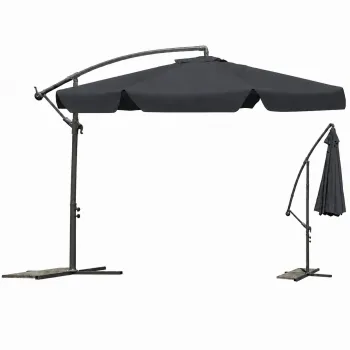 Parasol z wysięgnikiem 3M SZARY