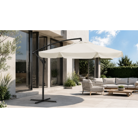 Parasol z wysięgnikiem beże i brąz 3M CASABLANCA