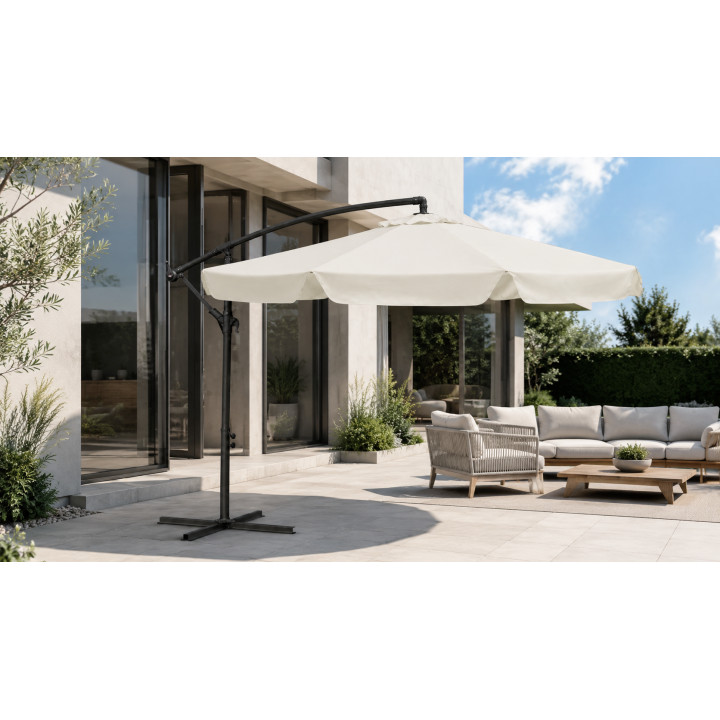 Parasol z wysięgnikiem beże i brąz 3M CASABLANCA