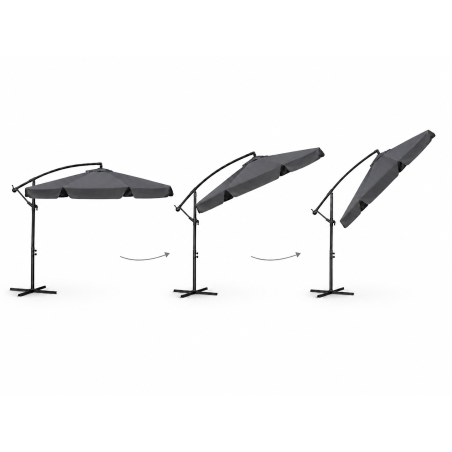 Parasol z wysięgnikiem 3M SZARY