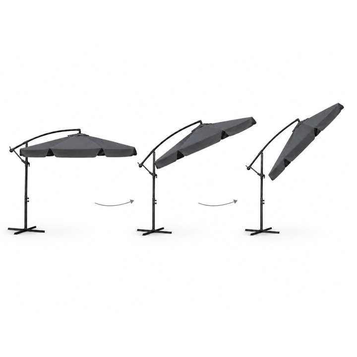 Parasol z wysięgnikiem 3M SZARY