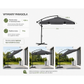 Parasol z wysięgnikiem 3M SZARY