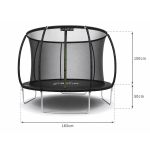 TRAMPOLINA OGRODOWA PREMIUM BLACK JUST FUN 6FT-183CM