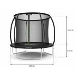 TRAMPOLINA OGRODOWA PREMIUM BLACK PLUS JUST FUN 8FT-244CM