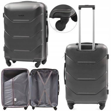 Średnia walizka podróżna Wings M, Dark grey