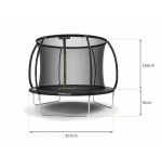 TRAMPOLINA OGRODOWA PREMIUM BLACK PLUS JUST FUN 10FT-305CM