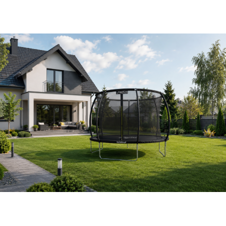 Trampolina ogrodowa PREMIUM BLACK PLUS Just Fun 12ft 374cm