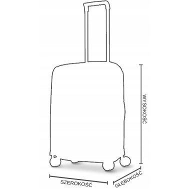 Średnia walizka podróżna Wings M, Dark grey