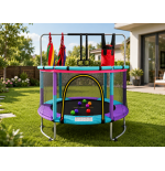 TRAMPOLINA PLAC ZABAW DO DOMU HAMAK, TARCZA, KOSZYKÓWKA, KULKI, WOREK BOKS