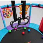 TRAMPOLINA PLAC ZABAW DO DOMU HAMAK, TARCZA, KOSZYKÓWKA, KULKI, WOREK BOKS