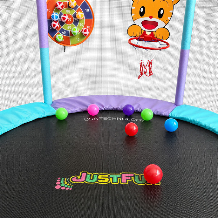 Trampolina plac zabaw do domu hamak, tarcza, koszykówka, kulki, worek boks