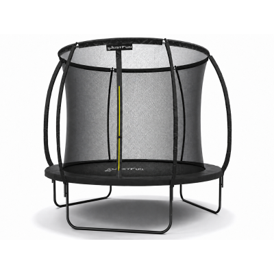 TRAMPOLINA OGRODOWA FIBERGLASS BLACK JUST FUN 8FT-244CM