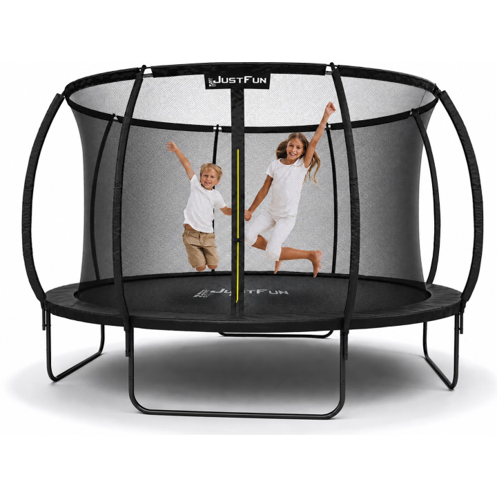 TRAMPOLINA OGRODOWA FIBERGLASS BLACK JUST FUN 6FT-183CM