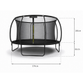 Trampolina ogrodowa FIBERGLASS BLACK Just Fun 12ft 374cm