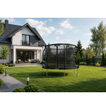 TRAMPOLINA OGRODOWA FIBERGLASS BLACK JUST FUN 10FT-305CM