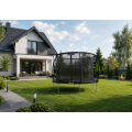TRAMPOLINA OGRODOWA FIBERGLASS BLACK JUST FUN 8FT-244CM