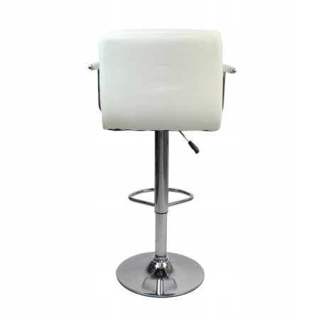 Hoker Barowy Krzesło z Podłokietnikami do wyspy ekoskóra ASTANA biały