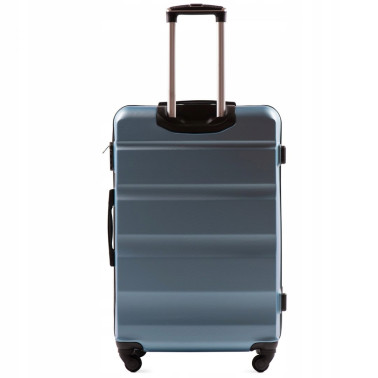 AT01, Duża walizka podróżna Wings L, Silver blue