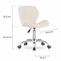 Krzesło obrotowe RIVELLO VELVET LIGHT BEIGE