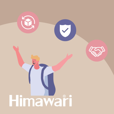 Himawari plecak miejski fioletowy