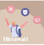 Himawari plecak miejski fioletowy