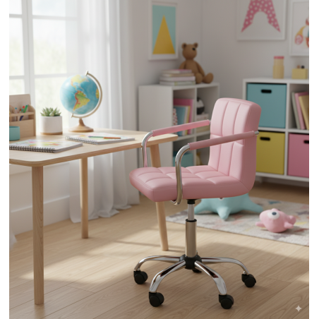 Krzesło/fotel biurowy dla dziecka Astana RÓŻOWY