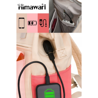 Plecak HIMAWARI Damski Szkolny do Szkoły na Laptopa A4 Miejski 17L USB