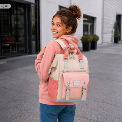 Plecak HIMAWARI Damski Szkolny do Szkoły na Laptopa A4 Miejski 17L USB