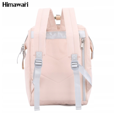 Plecak HIMAWARI Szkolny Damski na Laptopa A4 USB Miejski Różowy 19L Pastele