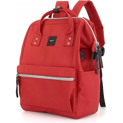 Plecak HIMAWARI Damski Szkolny Laptop 15,6 A4 USB Miejski 19L Czerwony