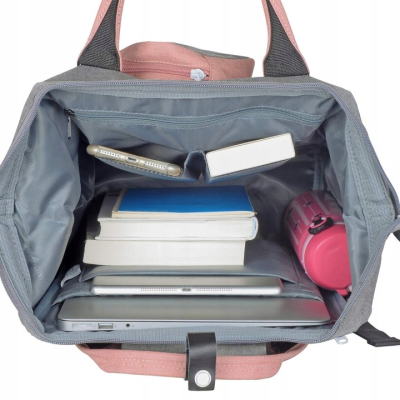 Plecak HIMAWARI Damski Szkolny Laptop 15,6 A4 USB Miejski 19L Czerwony