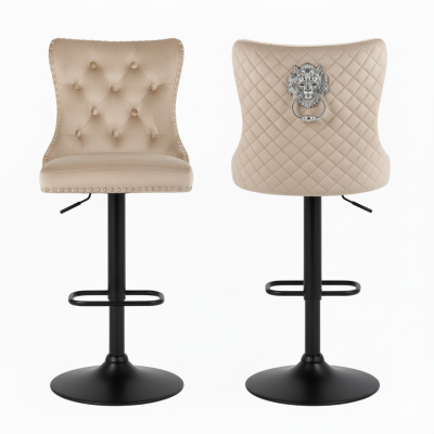 Hoker barowy, do kuchni, salonu, elegancki CRYSTAL VELVET BEŻOWY BL