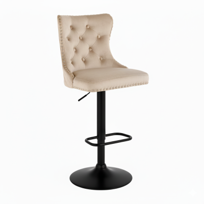 Hoker barowy, do kuchni, salonu, elegancki CRYSTAL VELVET BEŻOWY BL
